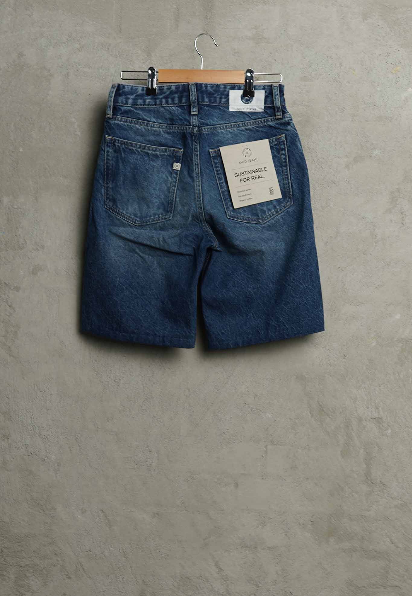 Women - MUD Jeans - Short Mid Waist - Blue