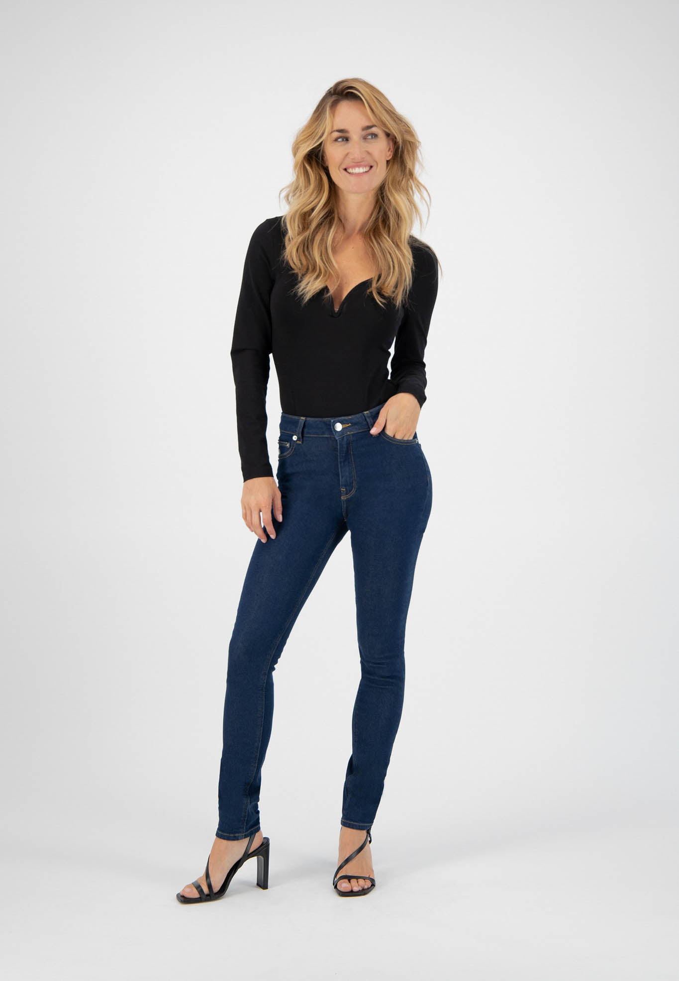 Women - MUD Jeans - Skinny Hazen - Strong Blue