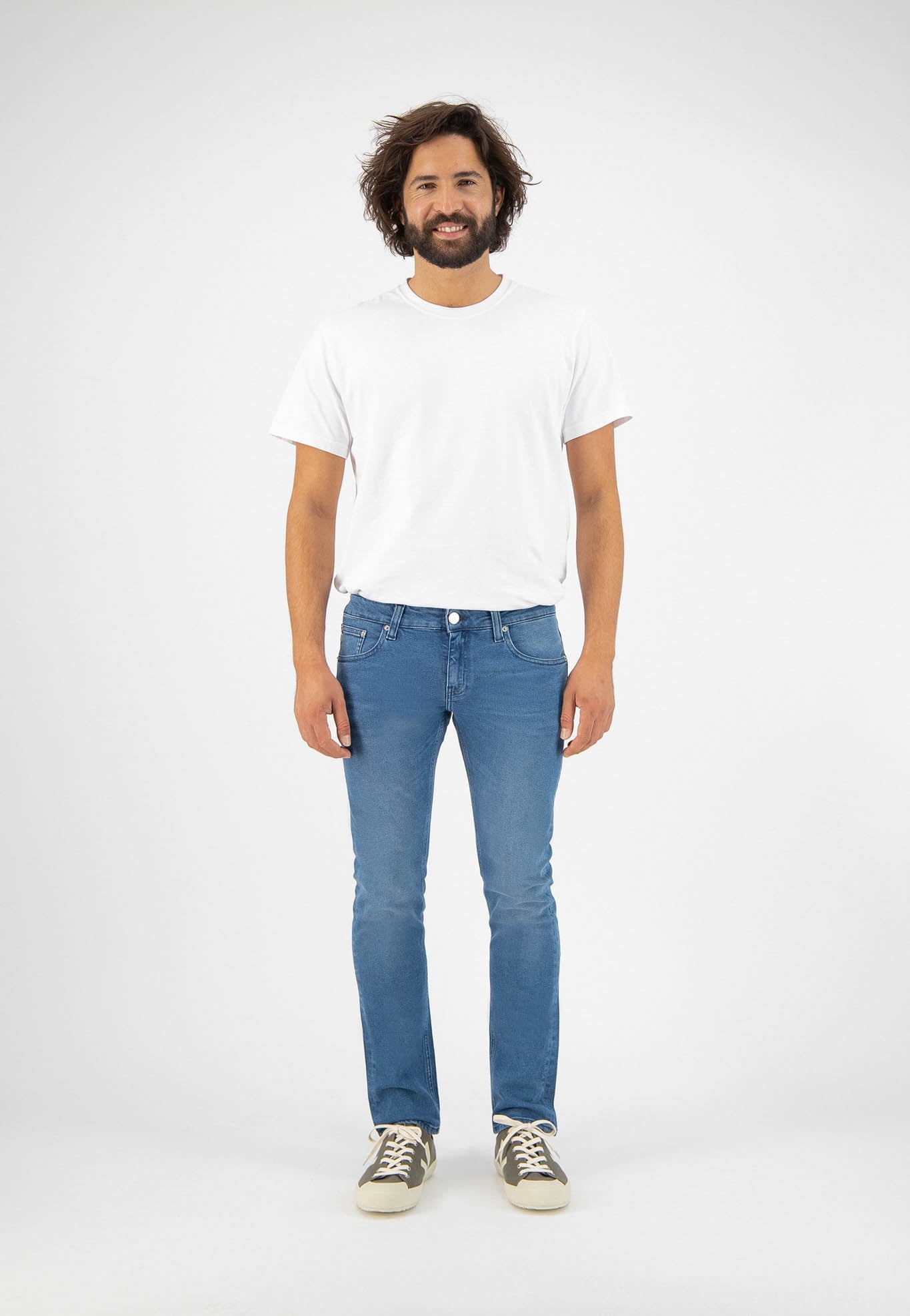 Men - MUD Jeans - Slim Lassen - Pure Blue